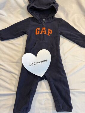 GAP Dark Blue Infant Hooded Jumpsuit Bunting Bag